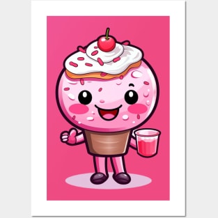 kawaii Ice cream  T-Shirt cute Candy food gilrl Posters and Art
